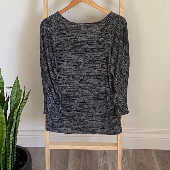 Aritzia Wilfred Aneta BLACK GREY Top - Picture 4 of 7